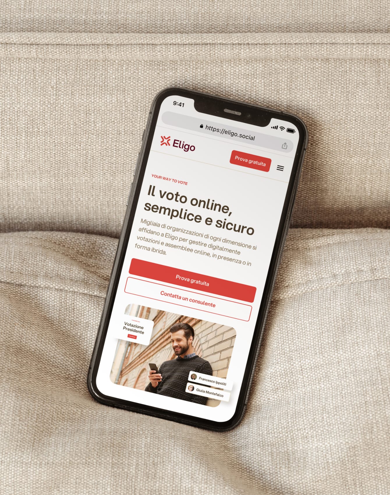Eligo mobile website