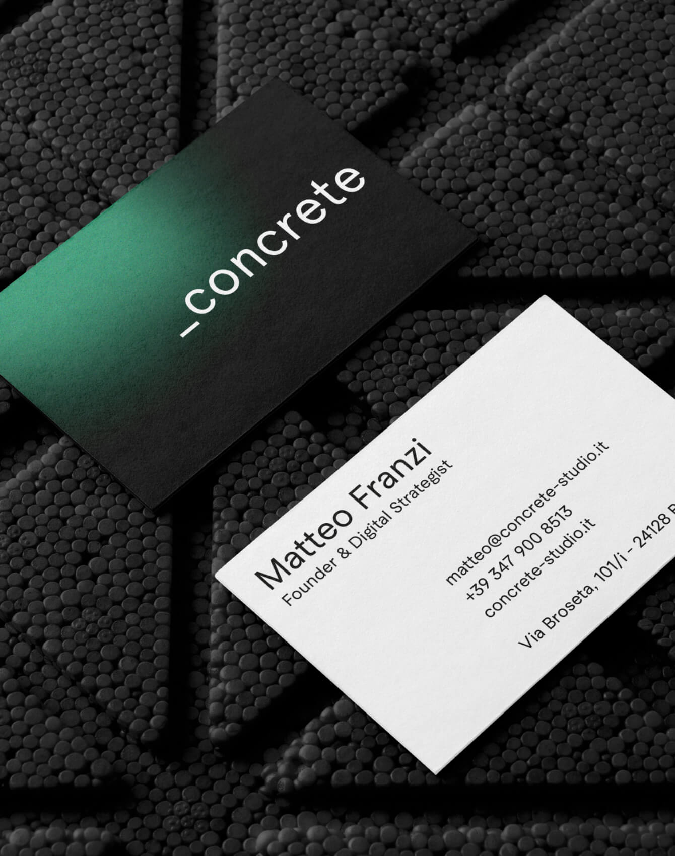 concrete business card