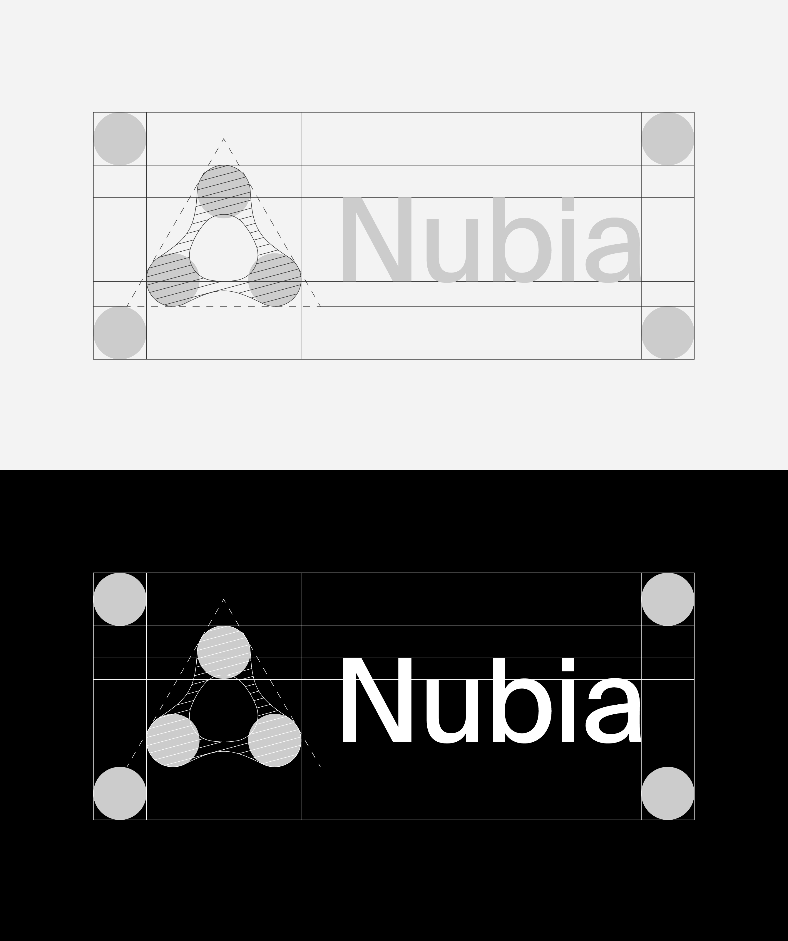 Nubia logo costruction